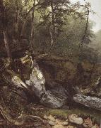 Asher Brown Durand Study from Nature rocks and trees in the Catskills oil painting artist